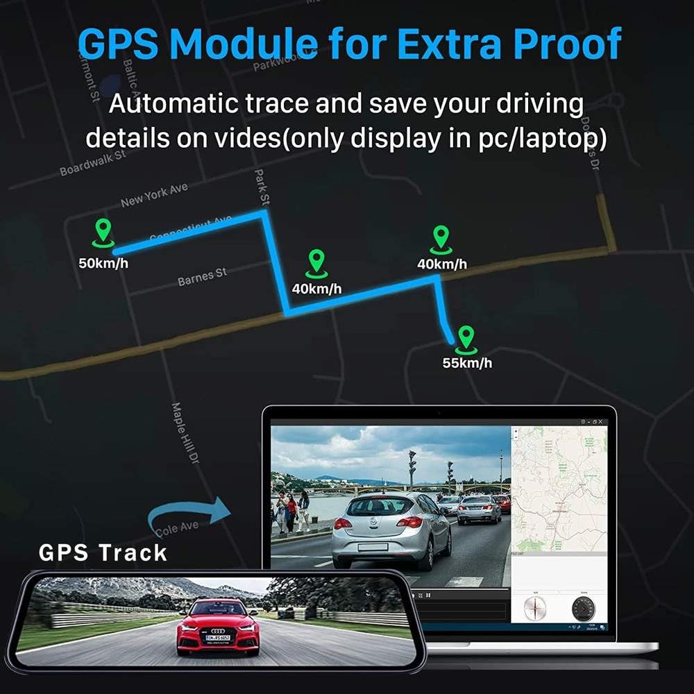 Dual Lens Dash Camera Mirror
