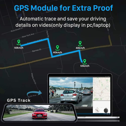 Dual Lens Dash Camera Mirror