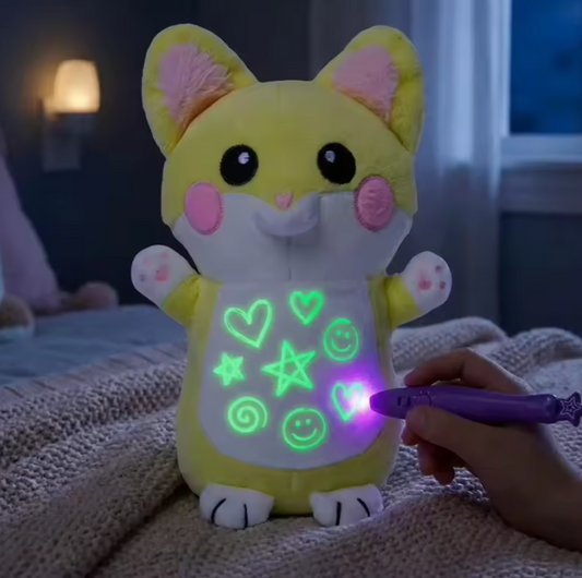 ✨🧸Glow-in-the-Dark Plush Toy with Magic UV Light Pen