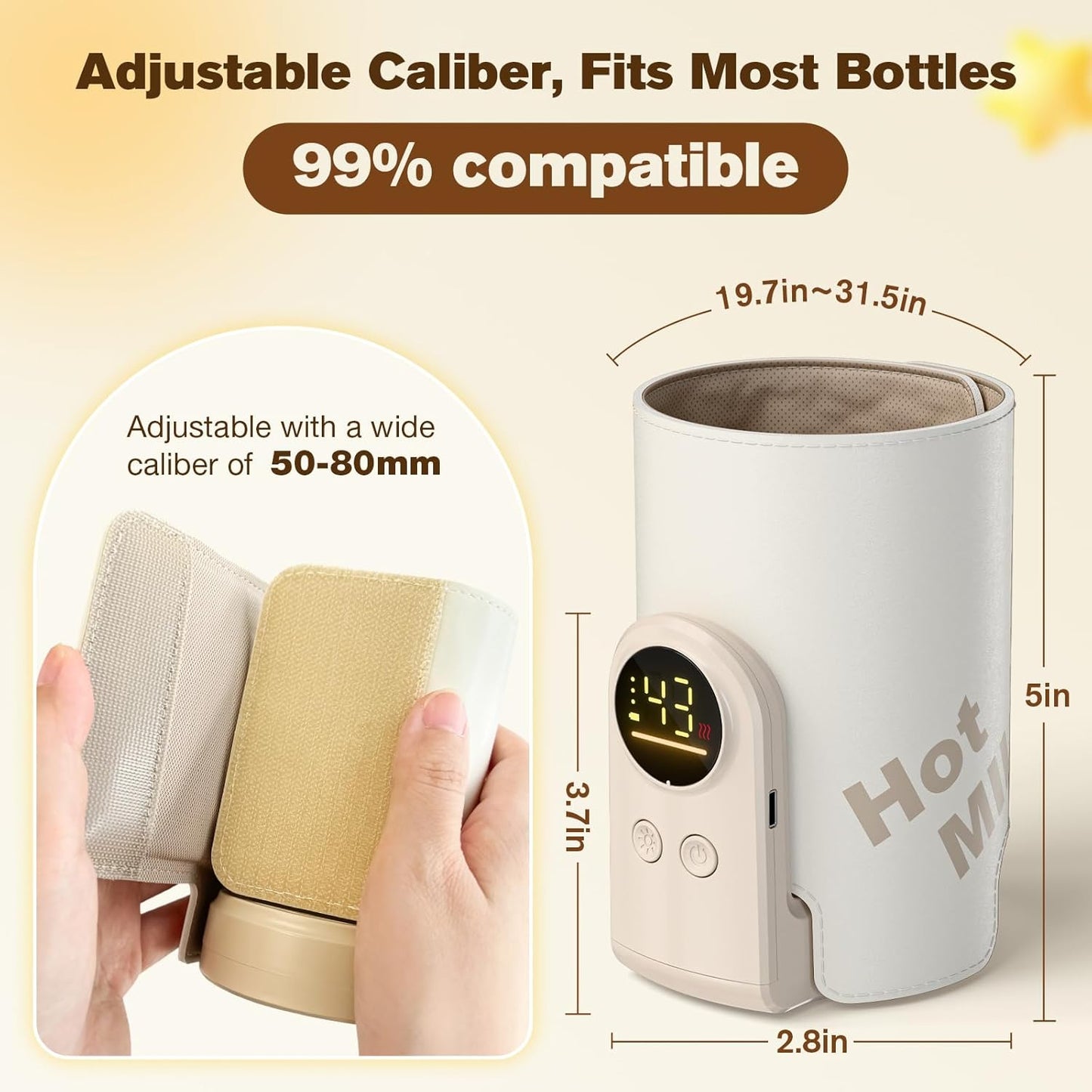 👩🍼Portable 6-Level Baby Bottle Warmer | Fast, Safe & Travel-Friendly Milk Warmer